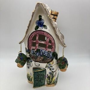 Heather Goldminc Blue Sky Clayworks 2000 Series Cottage Tea Light House